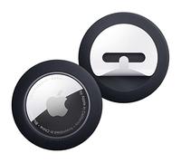 elago Silicone Pad Compatible with Apple AirTag 2 (2026) & 1 Case with Adhesive Stickers (2 Pack) - Track Wallets, Dogs, Bikes, Bags, Backpacks - Reusable Pad, Tracking Device Not Included (Black)