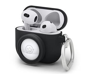 elago Snapshot Compatible with AirPod Case with AirTag Holder (AirPods 3) - Cute Camera Design with Keychain, Durable Silicone, Supports Wireless Charging - Tracking Device Not Included