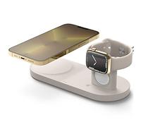 elago W Stand Designed for MagSafe Charger Stand for All Apple Watch Chargers, iPhone 17, 16, 15, 14, 13, 12 Series/AirPods Pro 3, 2, 1, AirPods 4, 3 - [Stone] [Charging Cable Not Included]