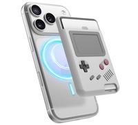 elago W5 Magnetic Wallet Card Holder for iPhone Series | Compatible with MagSafe, 2-Cards, Secure Phone Wallet, Scratch and Damage Protection, Game Console Design (Light Grey)