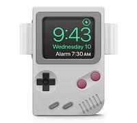 elago W5 Stand Compatible with Apple Watch Ultra3/Ultra2/Ultra,11/10/9/8/7/6/5/4/3/2/1,SE3/SE2/SE (49mm,46mm,45mm,44mm,42mm) - Classic Game Console Design, Compatible with Nightstand Mode (Light Grey)