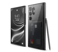 elago X-Ray Case with Card Holder Compatible with Samsung Galaxy S24 Ultra Case, Premium TPU + Polycarbonate, Full Body Protective Cover, Precise Camera Cutouts, Easy Access to S Pen Black