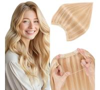 Elailite Secret Wire Clip in Hair Extensions Real Human Hair on Wire One Piece Invisible Headband Extension Straight (#18/613 Ash Blonde Mix Bleach Blonde, 20 Inch-70 g)