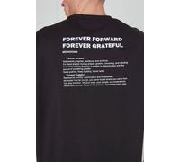 ELAINA FASHION Men's Oversized T-Shirt - “Forever Forward. Forever Grateful." in Black | Size: 2XL ELAINA FASHION Black 2XL