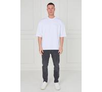 ELAINA FASHION Men's Oversized T-Shirt - “Forever Forward. Forever Grateful." in White | Size: XL ELAINA FASHION White XL
