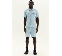 ELAINA FASHION Men's Textured Shirt & Shorts Co-Ord Set in Light Blue | Size: Medium ELAINA FASHION Light Blue M