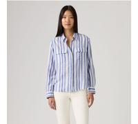Elaine Long Sleeve Shirt Blue Striped/White