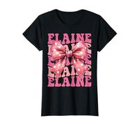 Elaine Name Coquette Bow Aesthetic for Women Girls T-Shirt