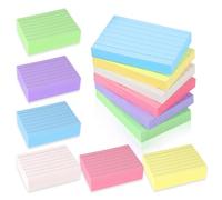 ELAKIRI 1200 Index Cards A8 Lined, 150 g/m² Thickened Paper Colourful Flashcards, 5.2 x 7.4 cm, Small Flash Cards for Vocabulary Cards, Formulas and Notes, Index Cards for Office, School, Presentation