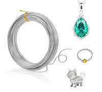 Elalove Aluminium Wire, Silver, 2 mm x 15 m