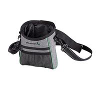 Elalove Treat Bag for Dogs, Large Food Bag for Dog Training, Bum Bag with Adjustable Strap, Oxford Fabric Snack Bag, Practical Bum Bag for Dog Training, Grey