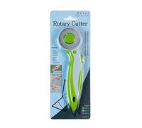Elan 45mm Rotary Cutter for Fabric Green, Ergonomic Rotary Fabric Cutter Wheel with Built-in Blade Safety Lock, Sewing Cutting Wheel for Dressmaking