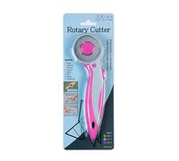 Elan 45mm Rotary Cutter for Fabric Pink, Ergonomic Rotary Fabric Cutter Wheel with Built-in Blade Safety Lock, Sewing Cutting Wheel for Dressmaking
