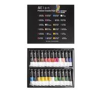 Elan Professional Gouache Paint Set 12ml, 24 Vibrant Colours, Gouache Paint Tubes, Non-Toxic Mini Tubes for Canvas & Crafts, Art Paints for Adults