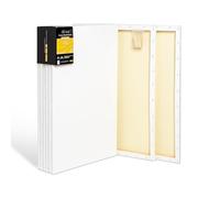 Elan Stretched Canvases 40x60 CM, 6-Pack Artist Canvas for Painting 380 GSM