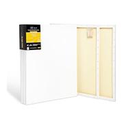 Elan Stretched Canvases 50x60 CM, 6-Pack Large Canvas for Painting 380 GSM