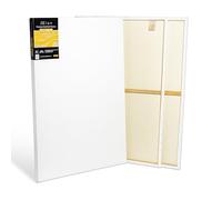 Elan Stretched Canvases 80x120 CM 380 GSM, 3-Pack Art Canvases for Oil Painting, Extra Large Canvas for Painting 380 GSM, Oil Canvas 80x120 CM
