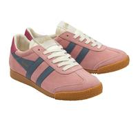 Gola Trainers Elan CLB538 Womens Suede Leather Standard Fit Coral Pink/Moonlight/Raspberry UK 4