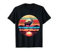 Eland Sunset Retro Style Safari Vintage 70s T-Shirt