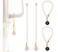ELANE 4 Pcs Name ID Letter Charm Accessories Name ID Letter Handle Charm Markers Charms for Stanley Cup Simple Modern Cup with Handle Pets Bags Purse