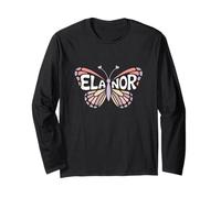 Elanor Butterfly - Personalized Cute Name Word Art Long Sleeve T-Shirt