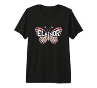 Elanor Butterfly - Personalized Cute Name Word Art Premium T-Shirt