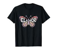 Elanor Butterfly - Personalized Cute Name Word Art T-Shirt