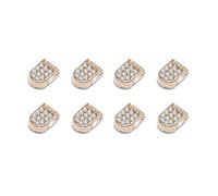 ELANOX Elastic shoelaces for 2 pairs of shoes with stylish ends, easy to put on without tying (8 end pieces with rhinestones gold)
