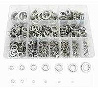 Elantek 4# 6# 8# 10# 12# 1/4" 5/16" 3/8" 7/16" 1/2" 9/16" 5/8" 3/4" 304-Stainless Steel Split Lock Spring Washers Assortment Kit