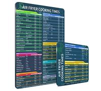 Elantoexis 2 Pcs AirFryer Accessories Cooking Time Quick Reference Guide Sheet for Delicious Food