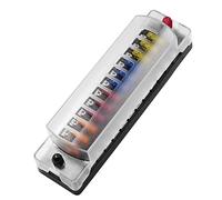 Elantoexis 32V 75A Car Boat Fuse Box Bracket 12 Ways Fuse Relay Box with Cover Replacement Parts Accessories for Cars, Boats, Trucks, Tugboats