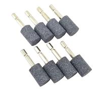 Elantoexis 8 Pcs Cylinder Grinding Stone - 1/4inch Hex Shank Abrasive Stone Mounted Grinding Point for Rotary Tool Drill (20mm)