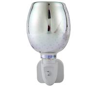 Elantoexis Fragrance Warmer Plug-in Safe Aromatherapy Heater Glass Wax Melt Warmer with 3D Fire-Work Effect Night Light UK Plug