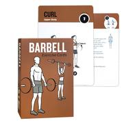 ELAORY Barbell Workout Cards, 62 Exercises Cards Deck Large Size 5" x 3.5" Fitness Cards for Women & Men, Beginner Fitness Guide to Training Exercises at Home or Gym
