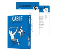 ELAORY Cable Workout Cards, 62 Exercises Cards Deck Large Size 5" x 3.5" Fitness Cards for Women & Men, Beginner Fitness Guide to Training Exercises at Home or Gym