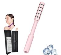 Elarique Glow Sculpting - Premium Beauty Roller, Facelift Pro Face Roller, Uplift Facial Massaging Beauty Tool,with 30 Germanium Stones, with Cooling & Sculpting for Skincare (Pink)