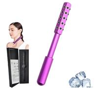 Elarique Glow Sculpting - Premium Beauty Roller, Facelift Pro Face Roller, Uplift Facial Massaging Beauty Tool,with 30 Germanium Stones, with Cooling & Sculpting for Skincare (Purple)