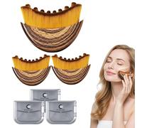 ELAROBE Lymphatic Drainage Face Brush - Dry Brushing for Jawline & Chin Sculpting, Skin Care Tool for Contouring, Reduces Puffiness & Relieves Fatigue, Wooden Bristles (3 Count (Pack of 1))