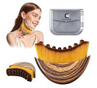 ELAROBE Lymphatic Drainage Face Brush - Dry Brushing for Jawline & Chin Sculpting, Skin Care Tool for Contouring, Reduces Puffiness & Relieves Fatigue, Wooden Bristles (1 Count (Pack of 1))