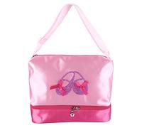 Elarvlo Girls Ballet Handbag Stylish Sequined Dance Bag Large Capacity for Ballerina Kids Adjustable Shoulder Strap