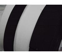 Elastic 20mm 25mm 35mm 38 40 50mm Anti Roll Black White Firm 1 2 4 Metres 122D, 35mm Superior Ribbed, White 1m