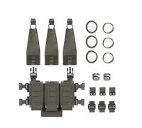 Elastic 5.56mm Triple Function Package Multifunctional Triple Mag Bag Magazine Pouch Holder Panel Laser Cutting Hunting(Green)