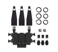 Elastic 5.56mm Triple Function Package Multifunctional Triple Mag Bag Magazine Pouch Holder Panel Laser Cutting Hunting(BK)