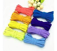 Elastic 6mm 3x5 Meter Colorful Elastic Cords Flat DIY String for Sewing/Elastic Rope Stretchy Band for Knitting, Arts & Craft Accessories,Yellow Rep