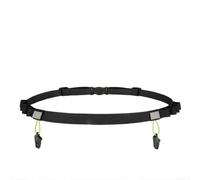 Elastic Adjustable Running Belt for Marathons and Triathlons with Waterproof Features, Reflective Strips, and Secure Attachment to Hold Race Numbers and Energy Bars Without pins (Black and Green)