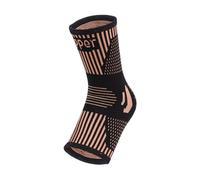 Elastic Ankle Wrap Sports Brace Sock for Compression Support Breathable Sleeve Tendonitis Arthritis Running Sprain Recovery Adjustable Black Brown M