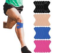 Elastic Athletic Tapes, 20 Pcs X-Shaped Muscle Tape Kinesiology Tape Precut, Self Adhesive Sports Tape Athletic Tape Precut Patches Sports Injuries Cotton Tape for Muscle Pain Relief & Joint Support