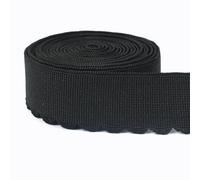 Elastic Band for Sewing 5/10/20M 10-50mm Black White Nylon Elastic Bands Underwear Bra Rubber Band Spring Webbing Lace Pants Belt Garment Sew Accessory(EB218-Black,5Meters,50mm)