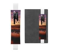 Elastic Band Pen Holder Leather Pencil Holder for Notebook Bosque del Apache Wildlife Refuge Pen Sleeve Pouch Adjustable Journal Pen Case Bookmark Fits for 8" to 10" Notebooks Planners Books White