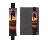 Elastic Band Pen Holder Leather Pencil Holder for Notebook Bosque del Apache Wildlife Refuge Pen Sleeve Pouch Adjustable Journal Pen Case Bookmark Fits for 8" to 10" Notebooks Planners Books Black